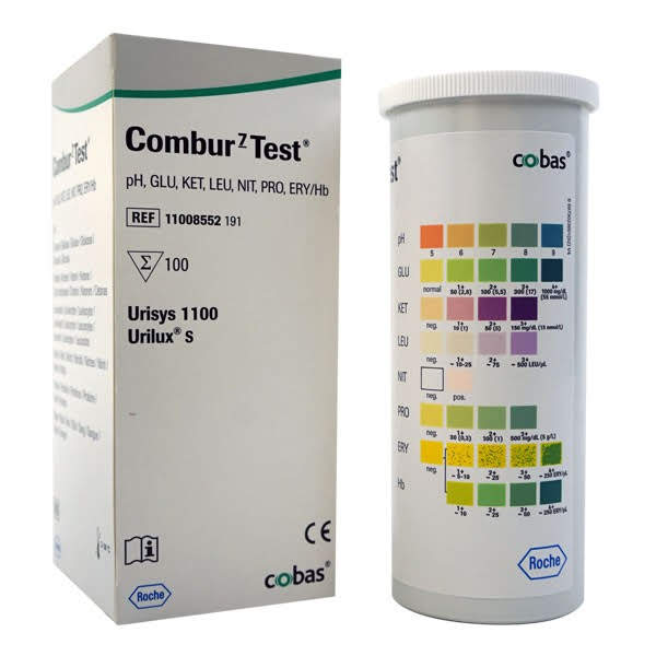 Combur 7 Urine Analysis Test Strips x 100