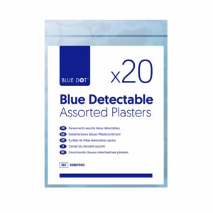Blue Detectable Plasters, Assorted x 20