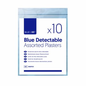 Blue Detectable Plasters, Assorted x 10