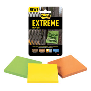 POST-IT EXTREME 76X76MM ASSORTED PK3