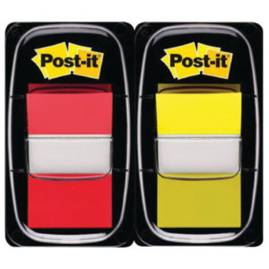 POSTIT 1INCH INDEX DUAL PACK RED YELLOW