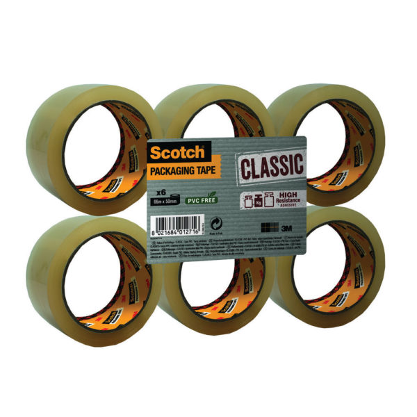 SCOTCH PACKAGING TAPE PP 50MMX66M CLEAR
