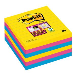 POSTIT SS NOTES RIO LINED 101X101 P6