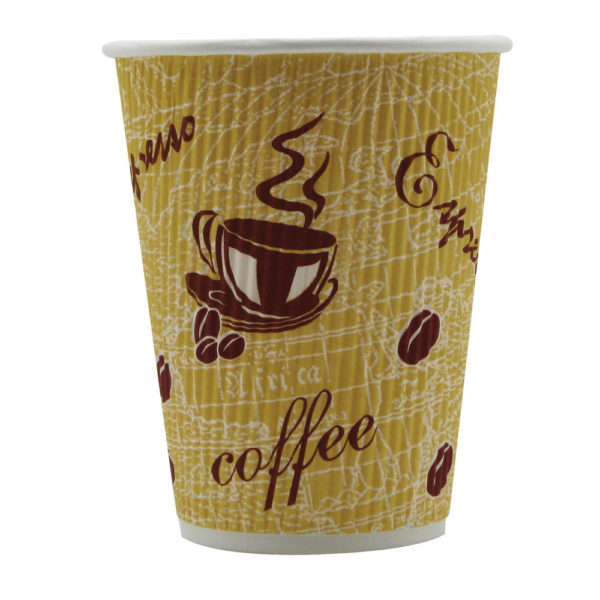 RIPPLE RED BEAN 12OZ PAPER CUP PK500