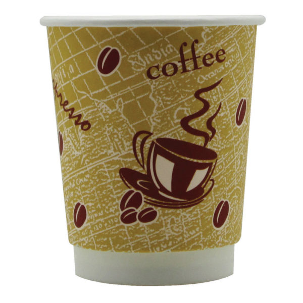 DOUBLE WALL 8OZ RED BEAN PAPER CUP PK500