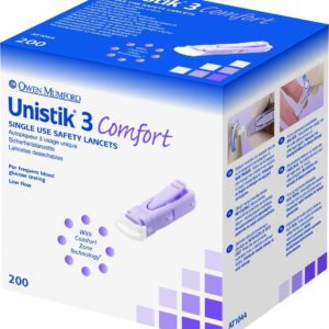 Unistik 3 Comfort Lancets, 28G- 1.8mm X 200