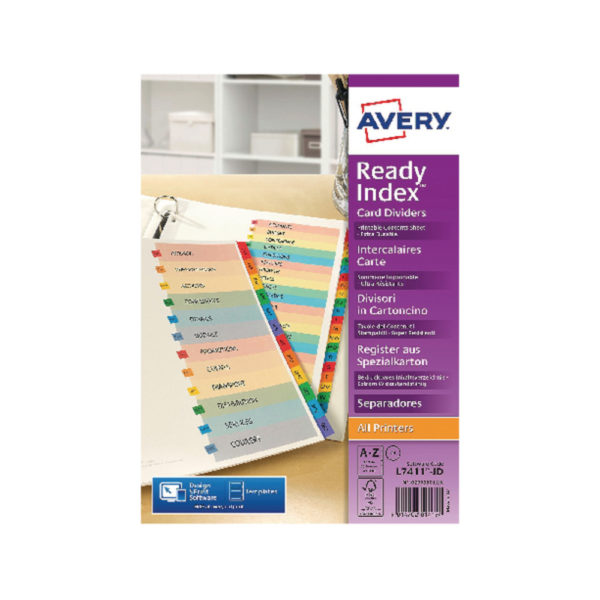 AVERY READYINDEX MYLAR PUNCHED A-Z