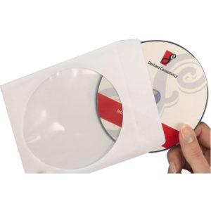 AVERY PAPER CD/DVD SLEEVE XL WINDOW WHT