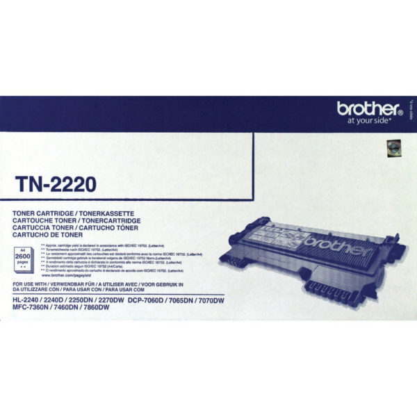 BROTHER TN2220 TONER CARTRIDGE 2.6K PG