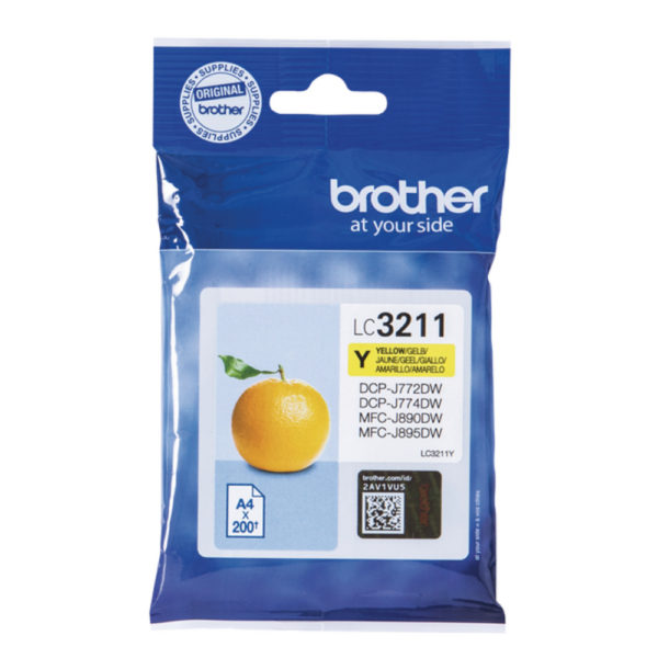 BROTHER INK CARTRIDGE YELLOW LC3211Y