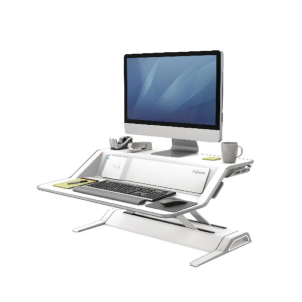 FELLOWES LOTUS DX SIT-STAND WKSTN WHITE