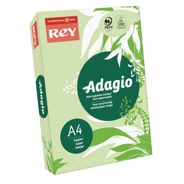 ADAGIO CARD A4 160GM BRIGHT GREEN PK250