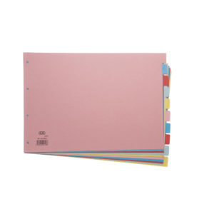 ELBA A3 CARD DIVIDERS 10 PART ASSORTED