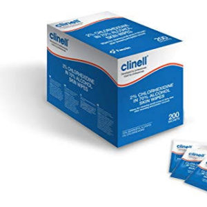 Clinell Skin Wipes(70%Alcohol 2%Chlorhexidine) Blue x 200