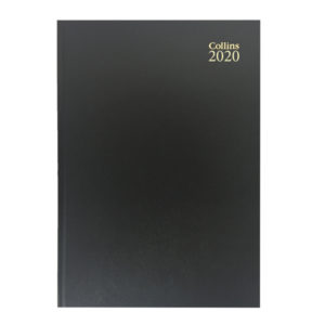 COLLINS A4 DIARY 2 PAGES DAY 2020 BLACK