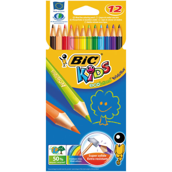 BIC KIDS COLOURING PENCILS WLT12 829029