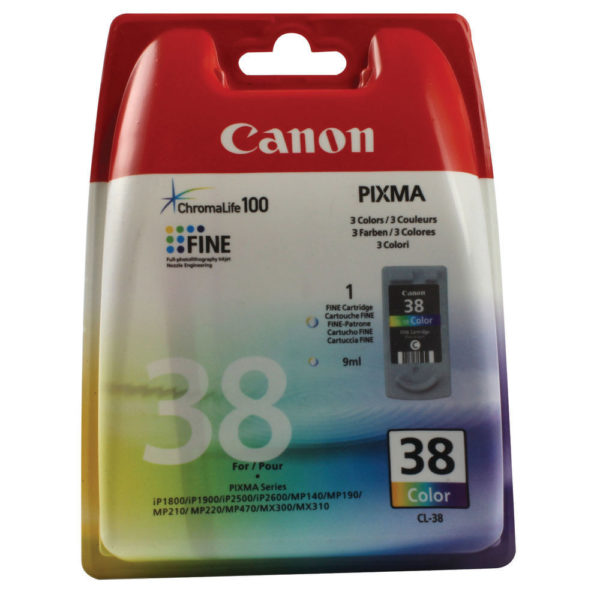 CANON INKJET CARTRIDGE COLOUR CL-38