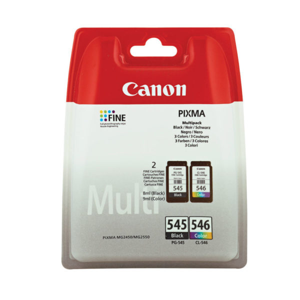 CANON PG545 BLACK CL546 COLOUR MULTIPACK