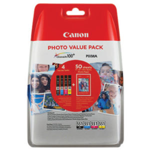CANON PHOTO VALUE PACK C/M/Y/K CLI-551
