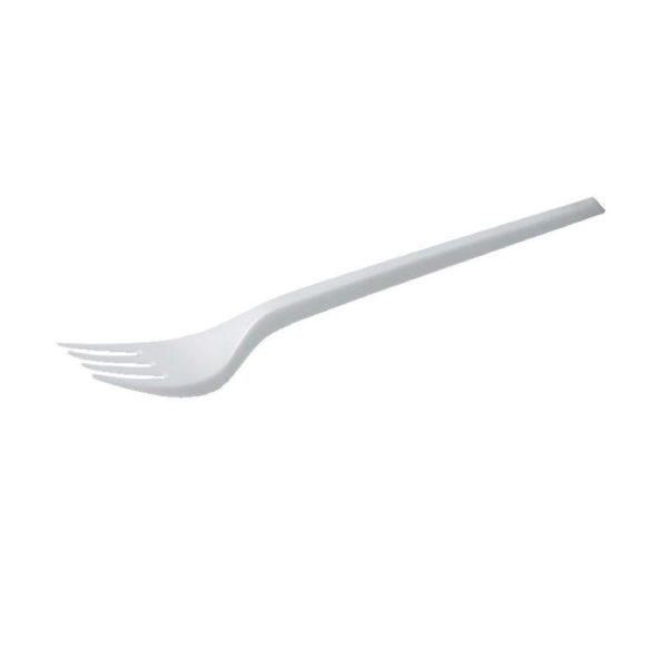 PLASTIC FORK WHITE PK100