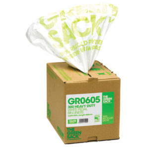 GREEN SACK CUBES WHTE PEDAL/OFFICE PK300
