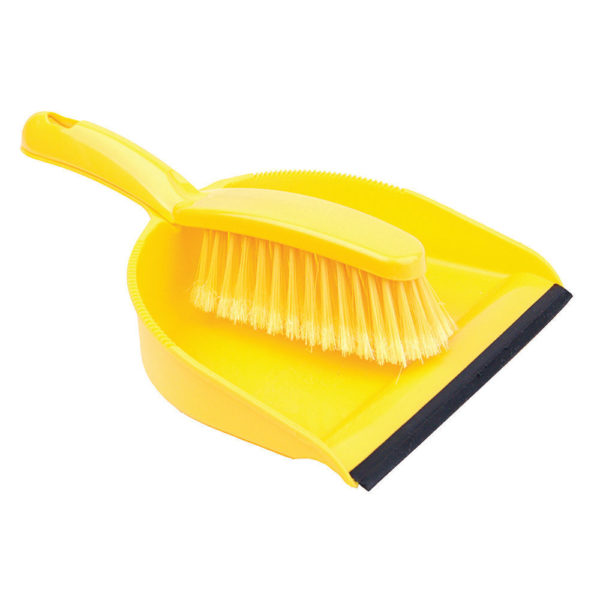 DUSTPAN BRUSH SET YELLOW CX03972