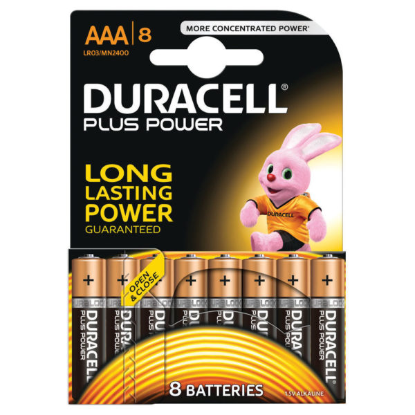 DURACELL AAA PLUS 8 PACK COPPER/BLACK