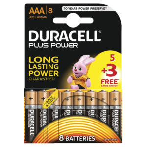 DURACELL PLUS POWER AAA 5+3 BATTERY PK8
