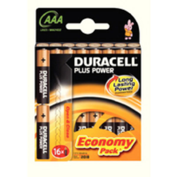DURACELL AAA PLUS 16 PACK COPPER/BLACK