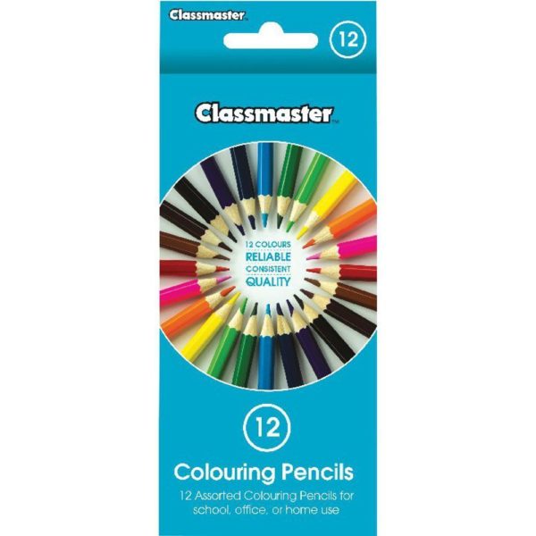 CLASSMASTER COLURING PNCL AST CPW12 PK12