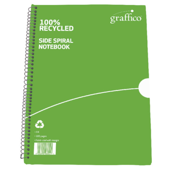 GRAFFICO RECYCLED SPIRAL NTBOOK A4