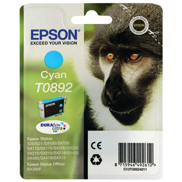 EPSON INK CARTRIDGE T0892 CYAN