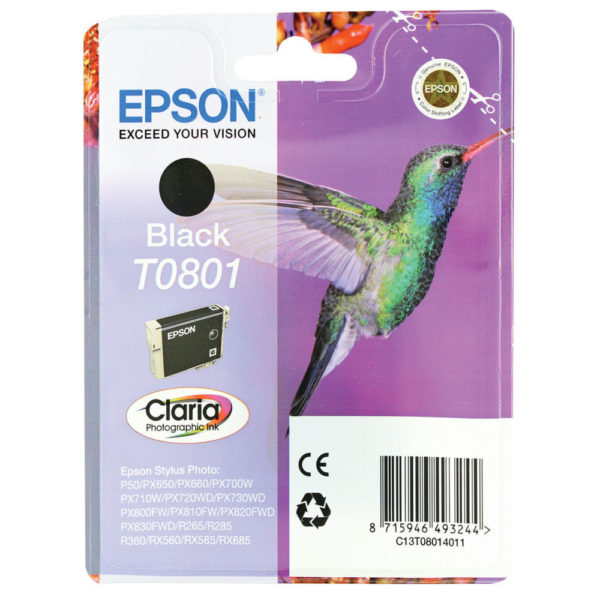 EPSON INKJET CARTRIDGE T0801 BLACK