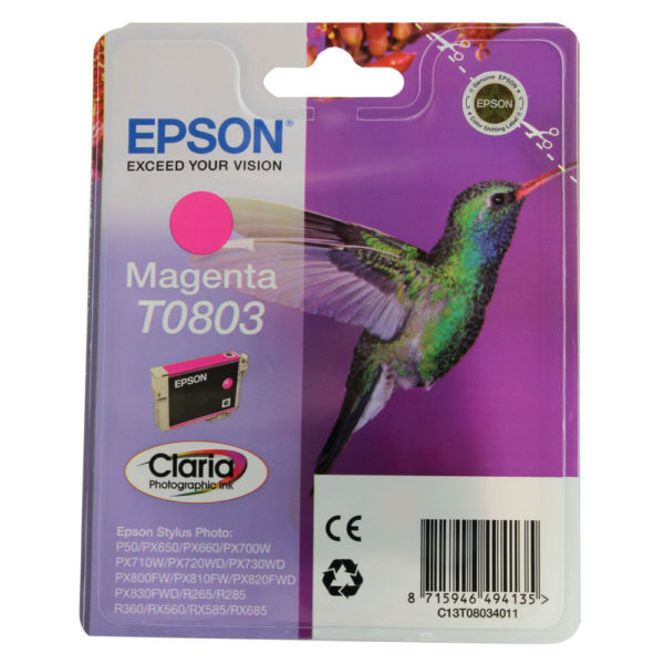 EPSON INKJET CARTRIDGE T0803 MAGENTA