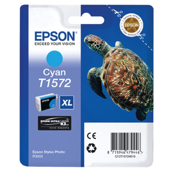 EPSON T1572 R3000 INKJET CART CYAN