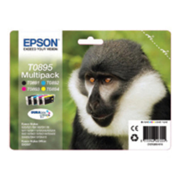 EPSON T0895 IJET CART MULTI K/C/M/Y PK4