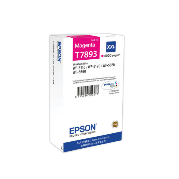 EPSON T7893 MAGENTA INK CART XXL 4K PK1