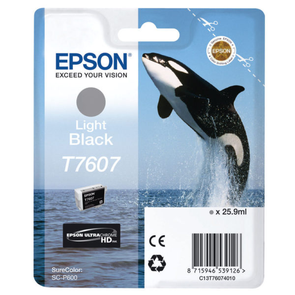 EPSON INK CARTRIDGE LIGHT BLACK T7607