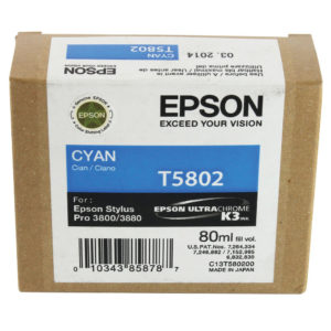 EPSON 3800 IJET CART CYAN C13T580200