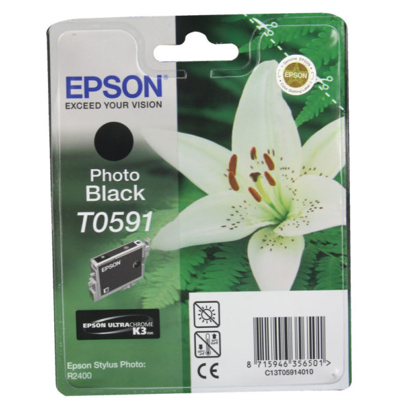 EPSON R2400 INKJET CART PHOTO BLK T0591