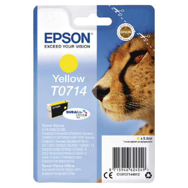 EPSON T0714 YELLOW INKJET CARTRIDGE