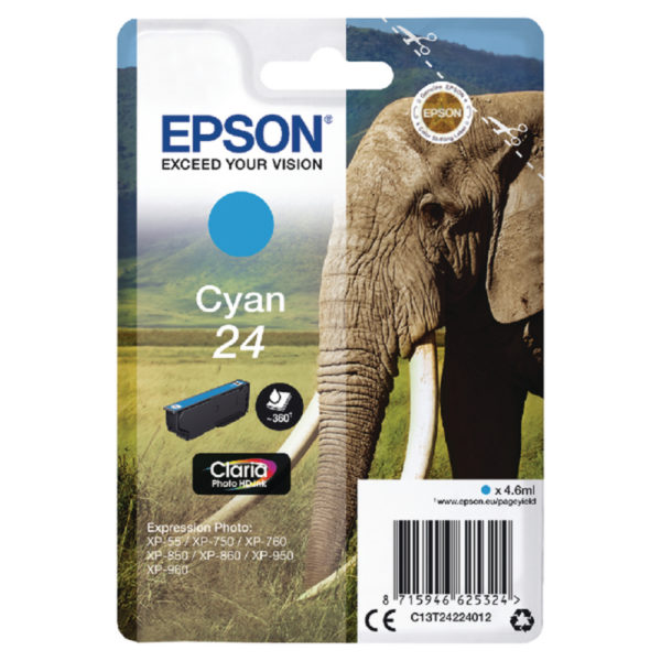 EPSON 24 CYAN INKJET CARTRIDGE