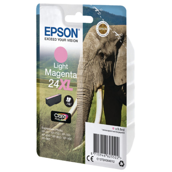 EPSON 24XL LT MAGENTA INK CARTRIDGE