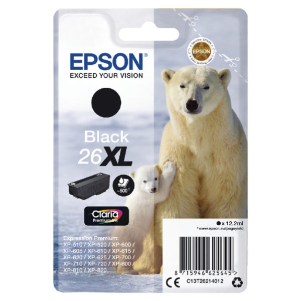 EPSON 26XL BLACK INKJET CARTRIDGE