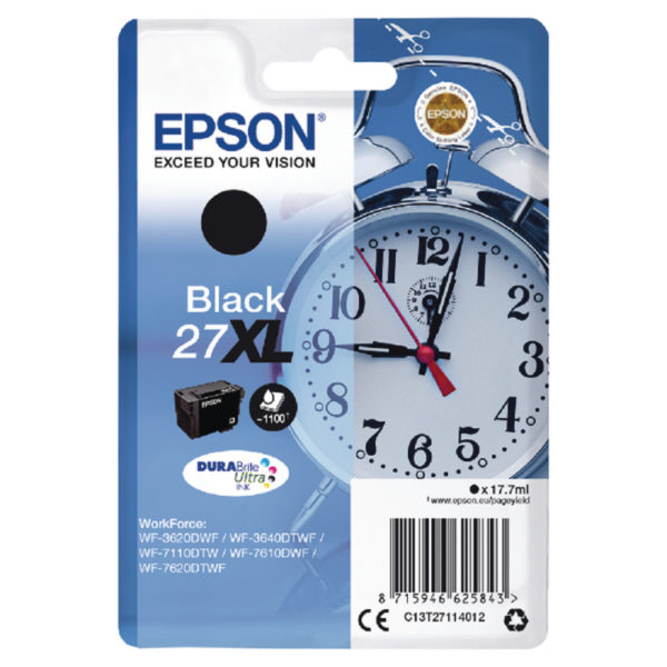 EPSON 27XL BLACK INKJET CARTRIDGE