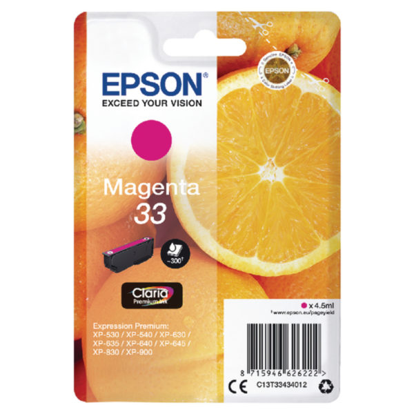 EPSON 33 MAGENTA INKJET CARTRIDGE