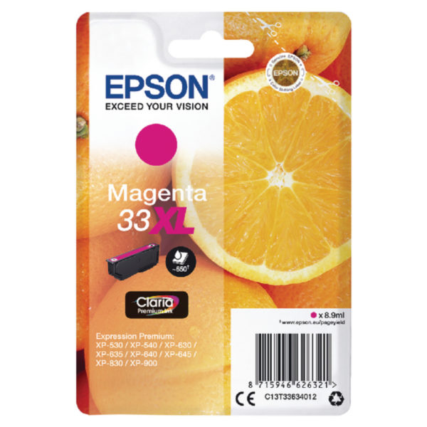 EPSON 33XL MAGENTA INKJET CARTRIDGE