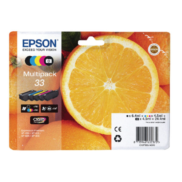 EPSON MULTIPACK 33 NON TAG INK CART PK5