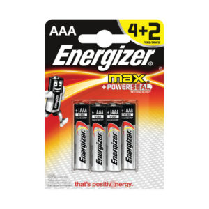 ENERGIZER MAX BATTERIES AAA PK 4 PLUS 2
