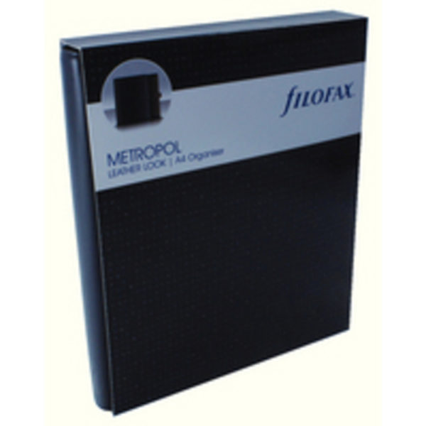 FILOFAX A4 METROPOL ORGANISER BLACK